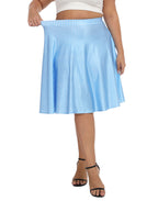 Plus Size Graphic Midi Skater Skirt with Pockets