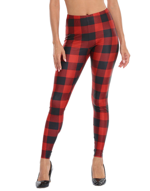 Graphic Printed Holiday Design Workout Leggings