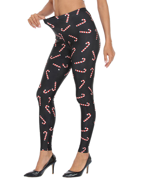 Graphic Printed Holiday Design Workout Leggings