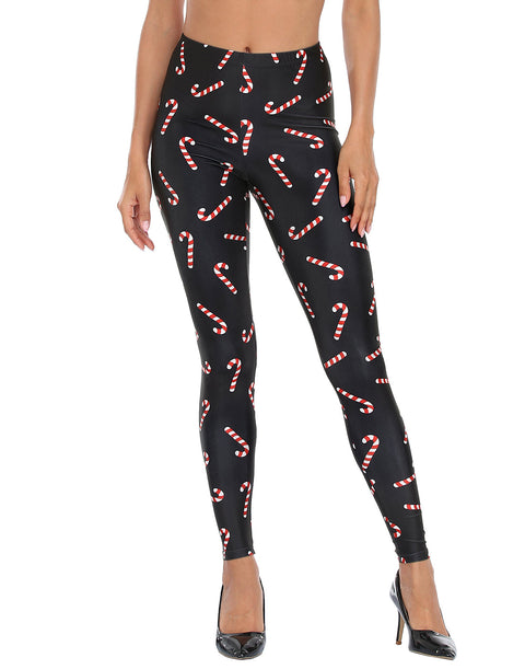 Graphic Printed Holiday Design Workout Leggings