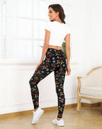 Graphic Printed Holiday Design Workout Leggings