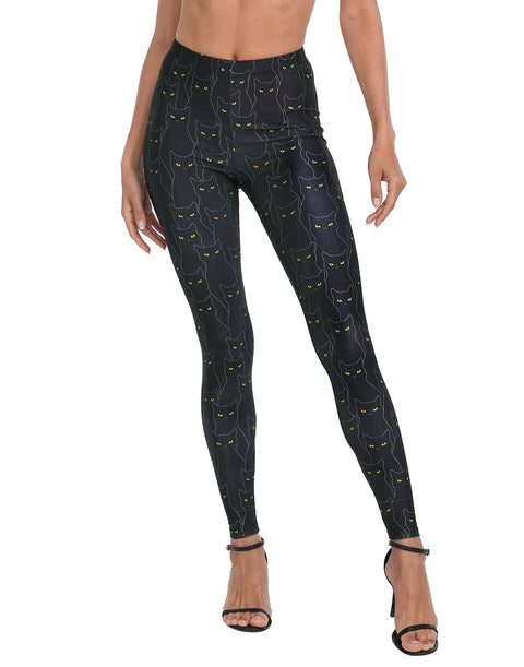 Trendy Design High Waisted Graphic Legging Tights