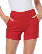 Pull-on Chino Shorts for Women with 4" Inseam