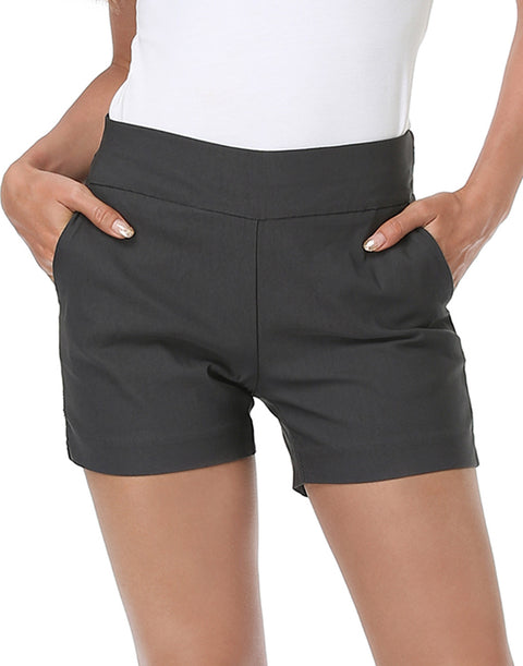 Pull-on Chino Shorts for Women with 4" Inseam
