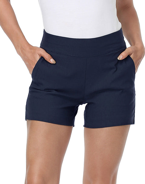 Pull-on Chino Shorts for Women with 4" Inseam