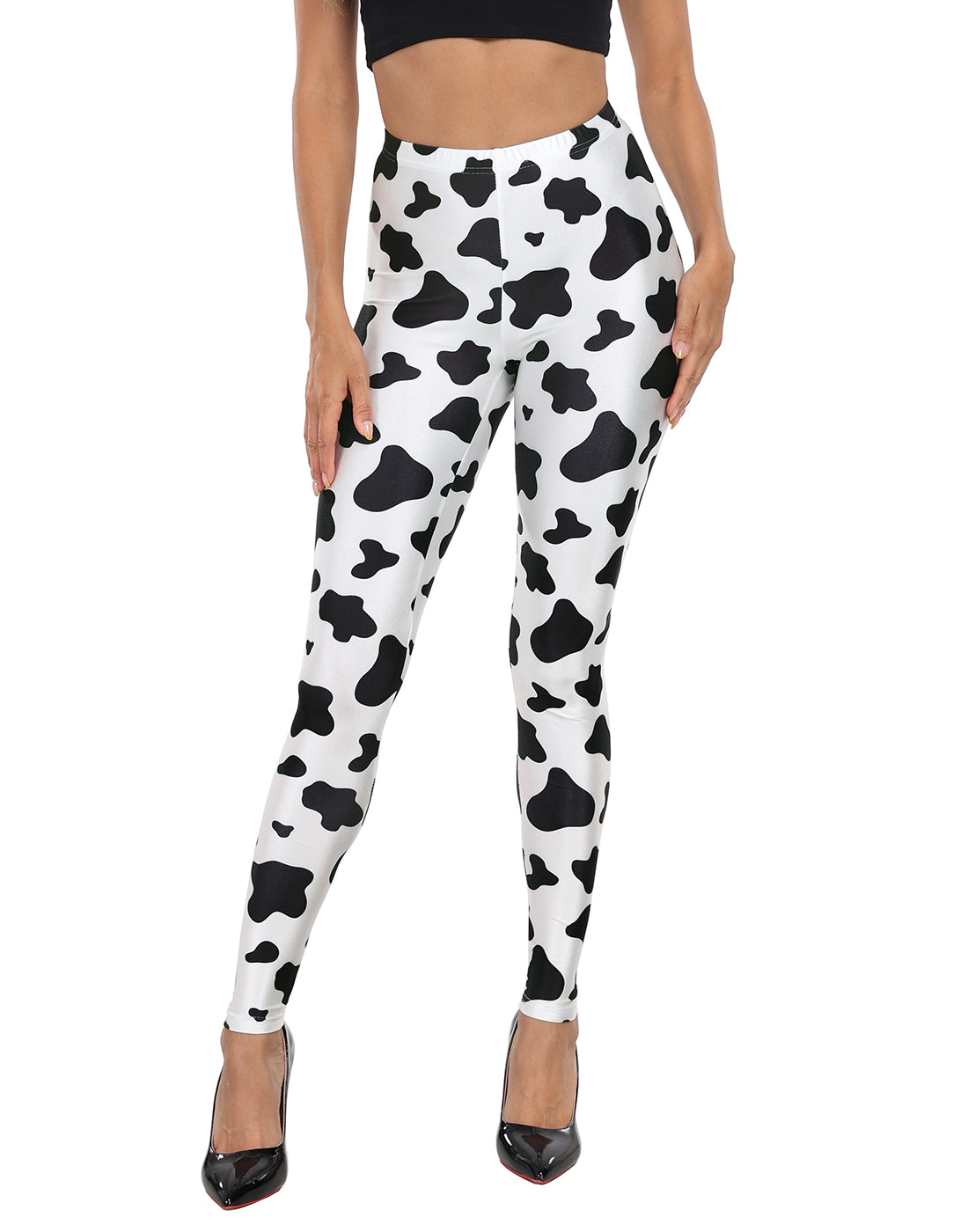 Graphic Cow Spots Workout Leggings Main image
