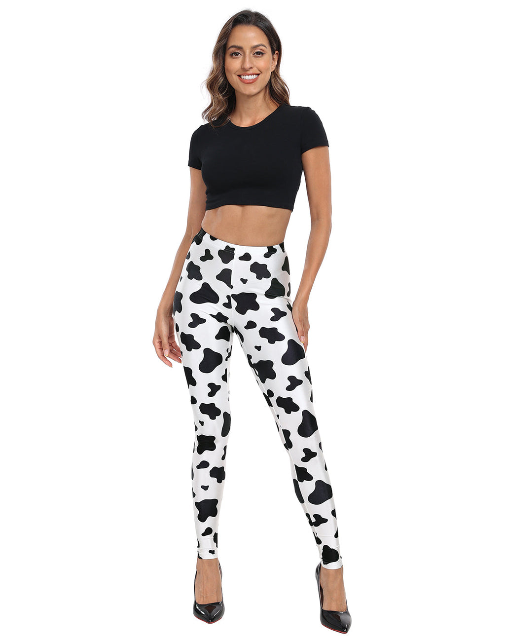 Trendy Design High Waisted Graphic Legging Tights