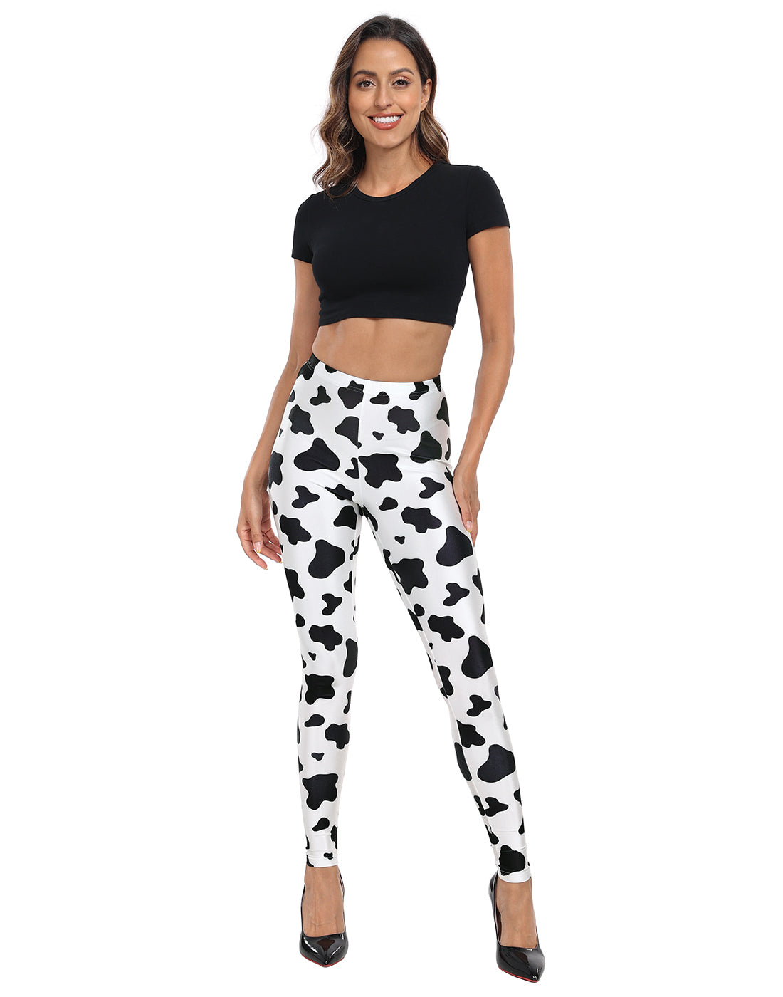 Trendy Design High Waisted Graphic Legging Tights