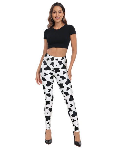 Trendy Design High Waisted Graphic Legging Tights