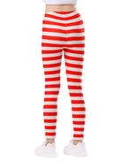 Girl's Red and White Stripes Ultra Soft Leggings