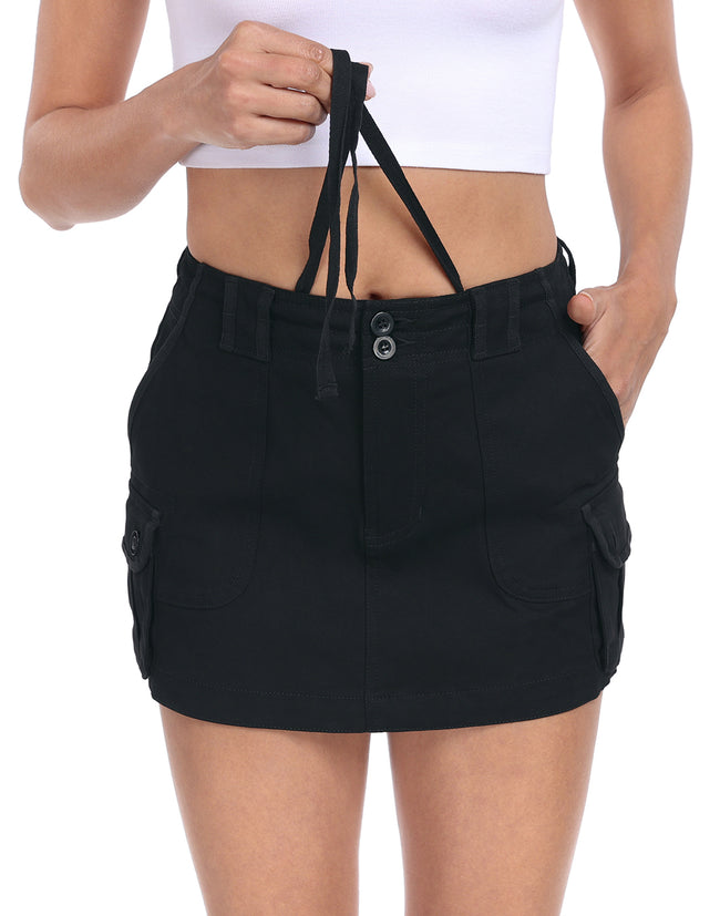 Mini Cargo Skirt with Pockets Y2K – alternate view