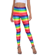 Rainbow Stripes Graphic Leggings