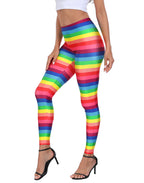 Rainbow Stripes Graphic Leggings