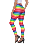 Rainbow Stripes Graphic Leggings