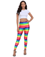 Rainbow Stripes Graphic Leggings