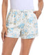HDE Women's Linen Blend Drawstring Shorts High Waisted 4" Inseam Summer Shorts