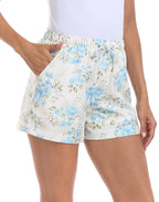 HDE Women's Linen Blend Drawstring Shorts High Waisted 4" Inseam Summer Shorts