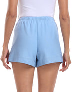 HDE Women's Linen Blend Drawstring Shorts High Waisted 4" Inseam Summer Shorts