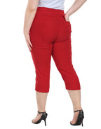 Womens Plus Size Pull On Capris with Pockets