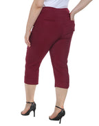 Womens Plus Size Pull On Capris with Pockets