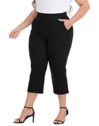 Womens Plus Size Pull On Capris with Pockets