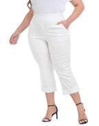 Womens Plus Size Pull On Capris with Pockets