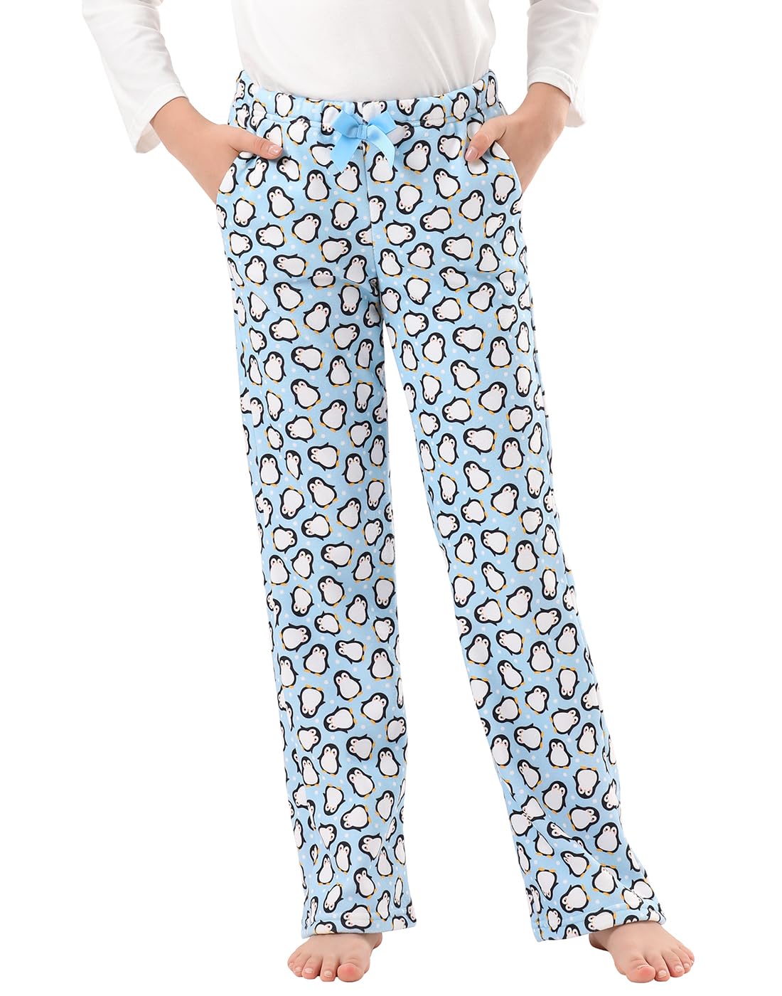 HDE Girls Pajama Bottoms - Fleece Pants Kids Soft Sleepwear Casual Fuzzy Plush P - Unicorn Confetti