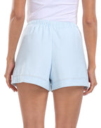 HDE Women's Linen Blend Drawstring Shorts High Waisted 4" Inseam Summer Shorts