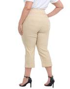 Womens Plus Size Pull On Capris with Pockets
