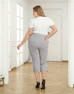 Womens Plus Size Pull On Capris with Pockets