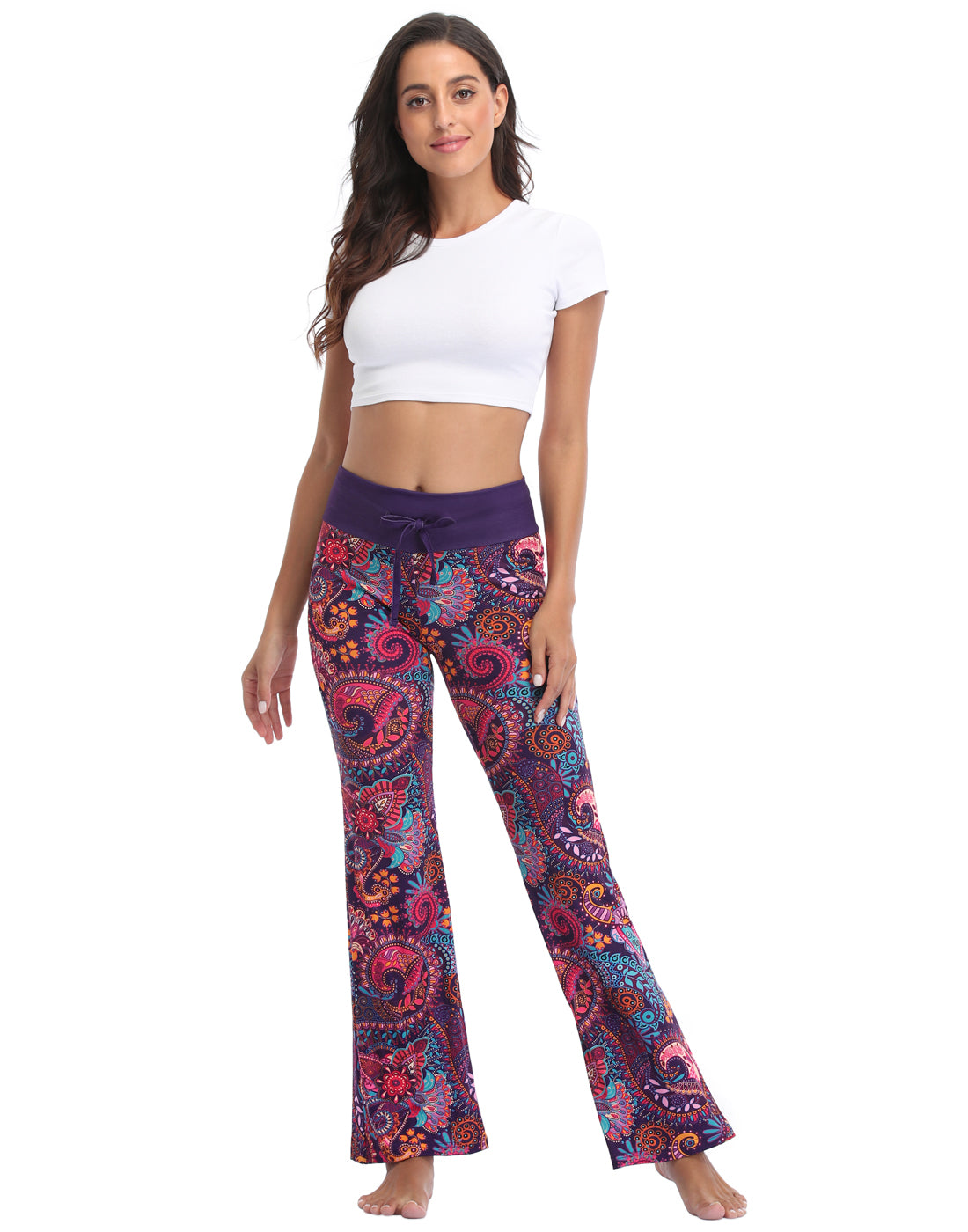 Purple Paisley Wide Leg Pajama Pants Secondary image