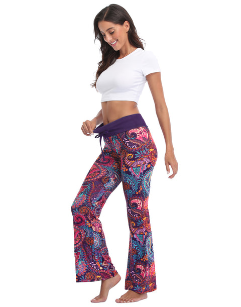 Purple Paisley Wide Leg Pajama Pants