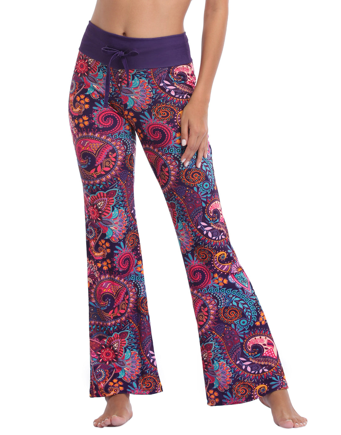 Purple Paisley Wide Leg Pajama Pants Main image