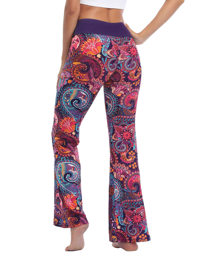 Purple Paisley Wide Leg Pajama Pants – side view