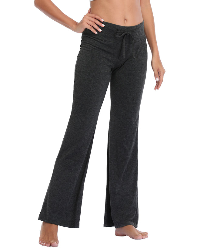 Wide Leg Pajama Pants Women's Lounge in Charcoal