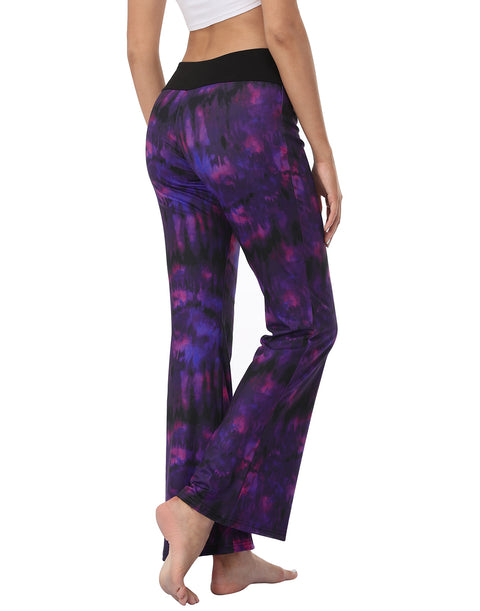 Purple Tie Dye Wide Leg Pajama Pants