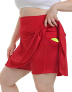 Plus Size Tennis Skort Pleated Golf Skirt with Shorts