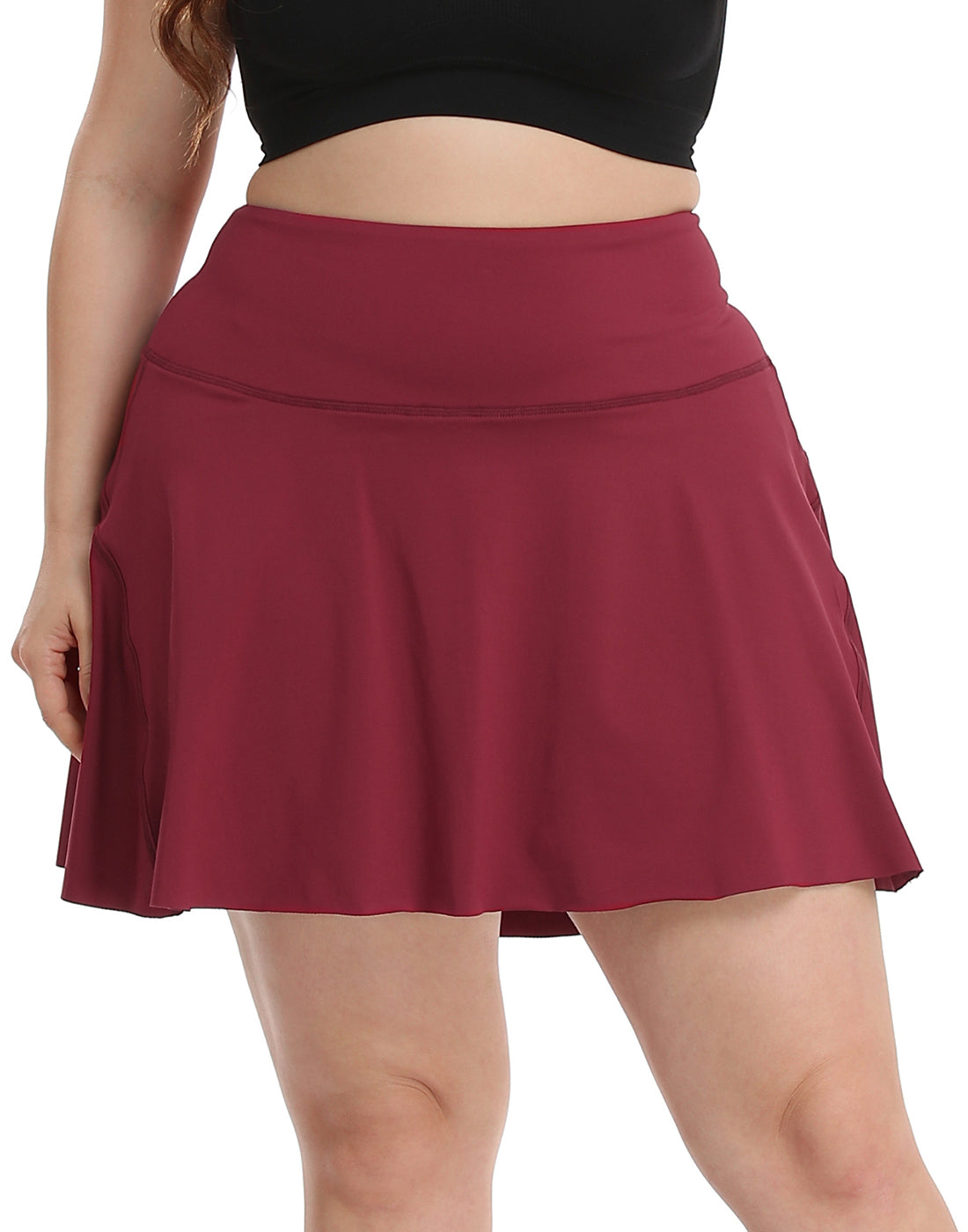 Plus Size Tennis Skort Pleated Golf Skirt with Shorts