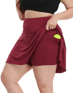 Plus Size Tennis Skort Pleated Golf Skirt with Shorts