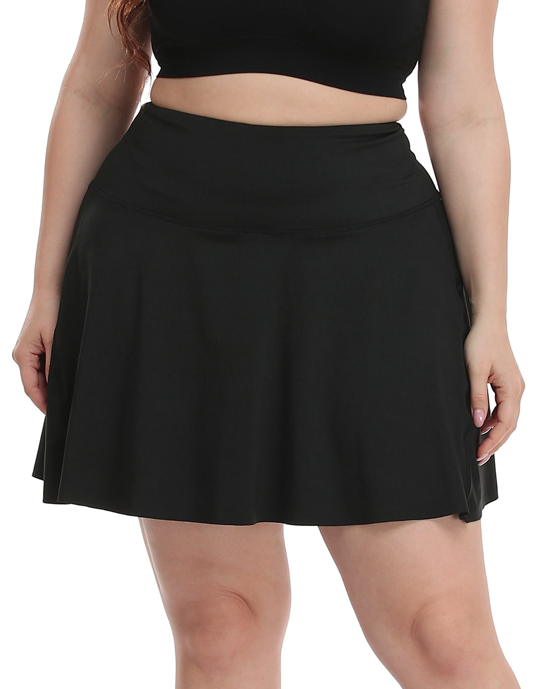 Plus Size Tennis Skort Pleated Golf Skirt with Shorts Main image