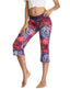 Purple Paisley Cropped Pajama Pants