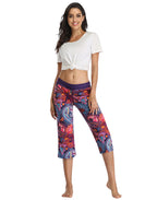 Purple Paisley Cropped Pajama Pants