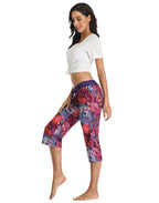 Purple Paisley Cropped Pajama Pants