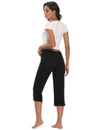 Black Cropped Pajama Pants