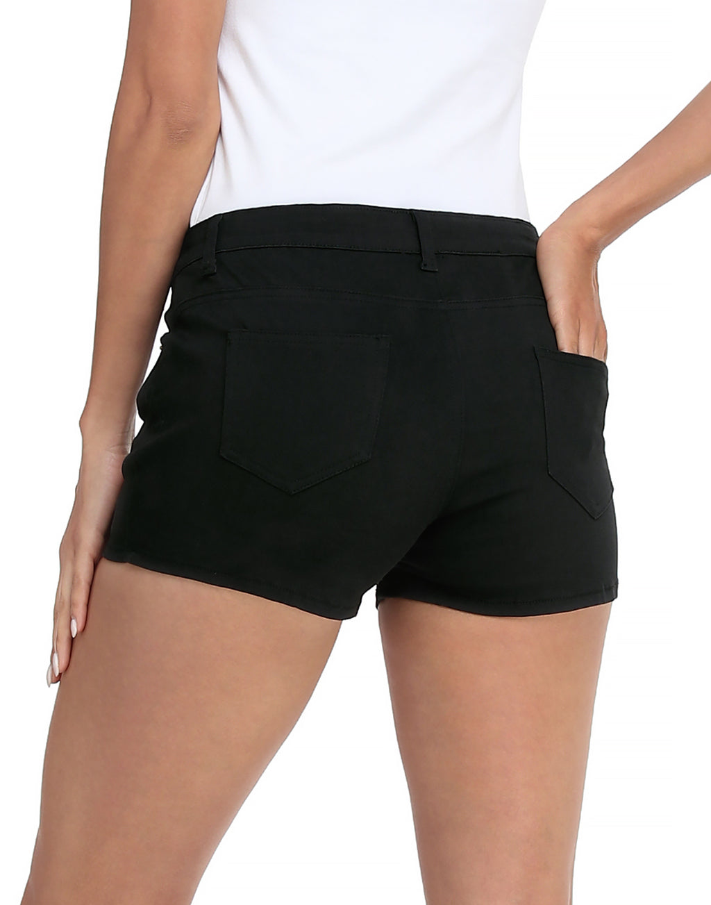 Low Rise Stretch Denim Shorts