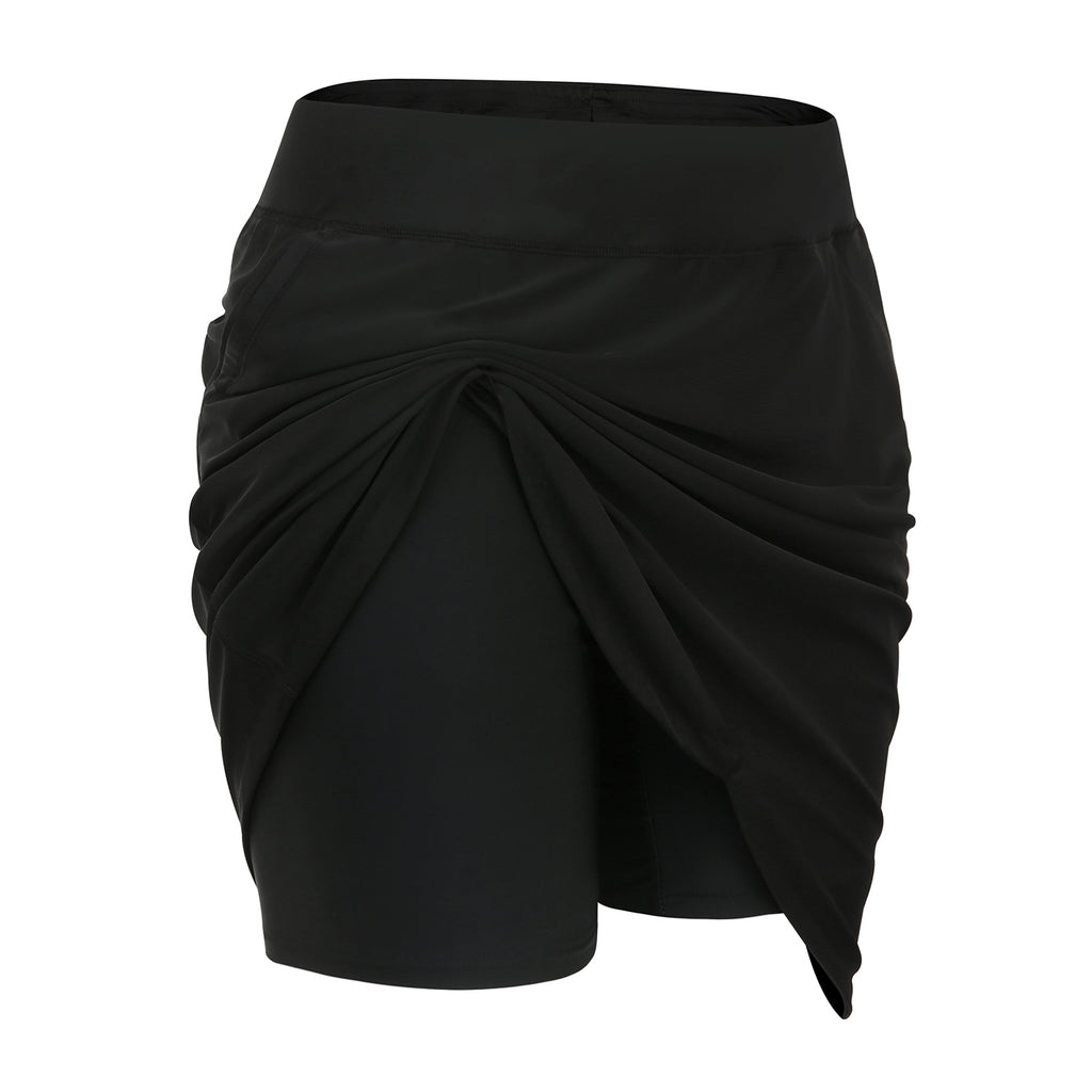 Plus Size Skort Skirt with Bike Shorts and Pockets
