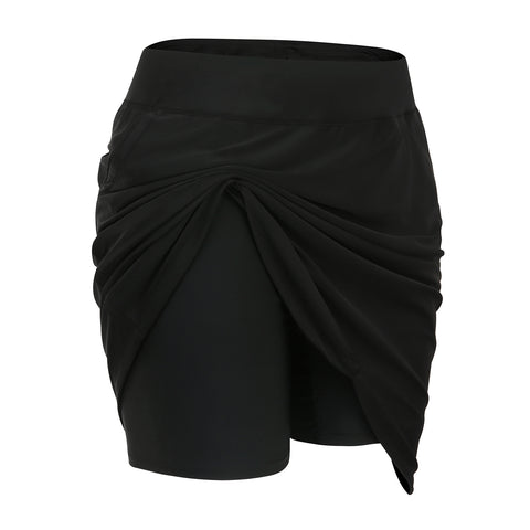 Plus Size Skort Skirt with Bike Shorts and Pockets