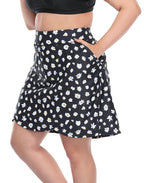 Plus Size Skort Skirt with Bike Shorts and Pockets