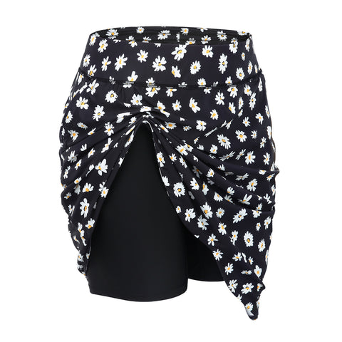 Plus Size Skort Skirt with Bike Shorts and Pockets
