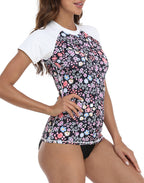 Short Sleeve UPF 50 Rash Guard Swim Shirts